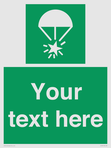 Custom sign safe condition Rocket parachute flare